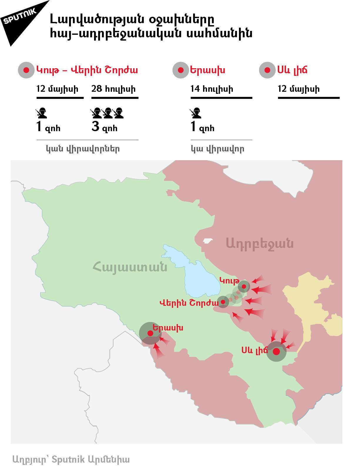 Լարվածության օջախները հայ–ադրբեջանական սահմանին - Sputnik Արմենիա, 1920, 28.07.2021