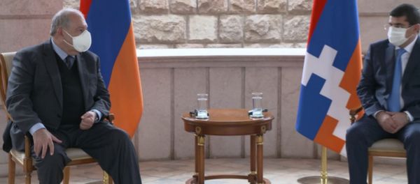 Հայաստանի նախագահ Արմեն Սարգսյանը հանդիպում է ունեցել Արցախի նախագահ Արայիկ Հարությունյանի հետ Հայաստանի նախագահ Արմեն Սարգսյանը հանդիպում է ունեցել Արցախի նախագահ Արայիկ Հարությունյանի հետ - Sputnik Արմենիա