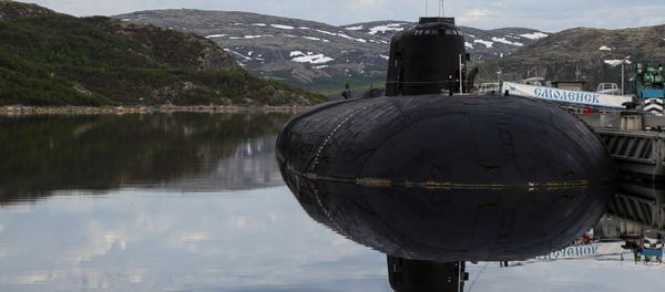 Российский атомный подводный ракетоносный крейсер проекта 949А Антей К-410 Смоленск Российский атомный подводный ракетоносный крейсер проекта 949А Антей К-410 Смоленск - Sputnik Армения