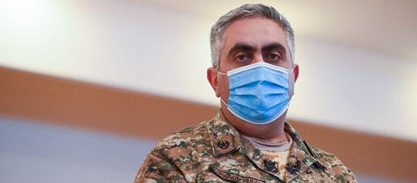 Брифинг с участием Арцруна Ованнисяна по теме ситуации на армяно-азербайджанской границе (14 июля 2020). Иджеван - Sputnik Армения