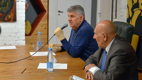 Ара Абрамян и Норат Тер-Григорянц на собрании по армянской общественности России (18 июля 2020). Москвa - Sputnik Армения
