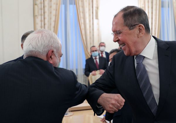 Министры иностранных дел России и Ирана Сергей Лавров и Мухаммад Джавад Зариф во время встречи (21 июля 2020). Москвa - Sputnik Армения