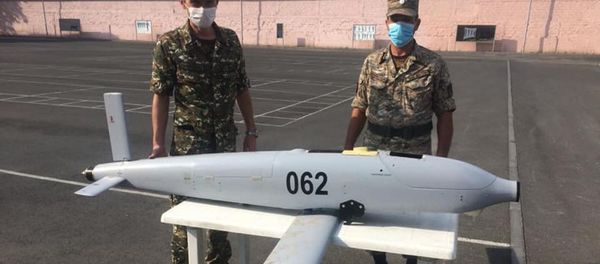 Пленный азербайджанский дрон - беспилотник SkyStriker - Sputnik Արմենիա