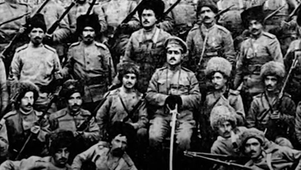 Стоп-кадр с репортажа Скиталец о Гарегине Нжде - армянская добровольческая рота в болгарской армии 1912 года под предводительством Гарегина Нжде - Sputnik Армения