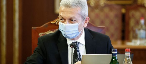 Министр финансов Атом Джанджугазян на совещании о деятельности министерства за 2019 год (24 июля 2020). Еревaн - Sputnik Армения