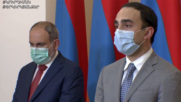 Вице-премьер Тигран Авинян на онлайн брифинге по итогам заседания комендатуры (29 июля 2020). Еревaн - Sputnik Армения