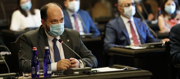 Министр образования, науки, культуры и спорта Араик Арутюнян на заседании правительства Армении (30 июля 2020). Еревaн - Sputnik Армения