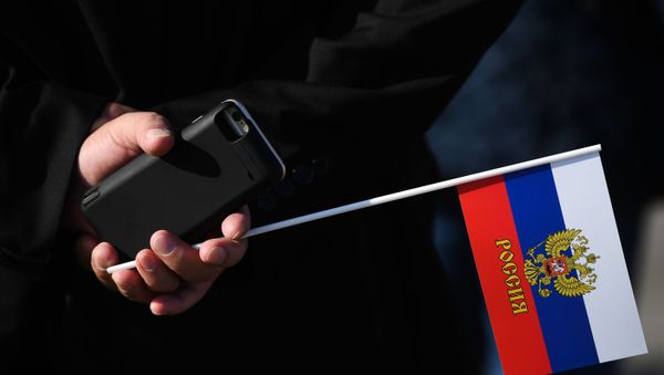 Празднование Дня государственного флага России Празднование Дня государственного флага России - Sputnik Армения