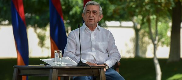 Пресс-конференция третьего президента РА Сержа Саргсяна на тему апрельской войны 2016 года (19 августа 2020). Еревaн - Sputnik Արմենիա