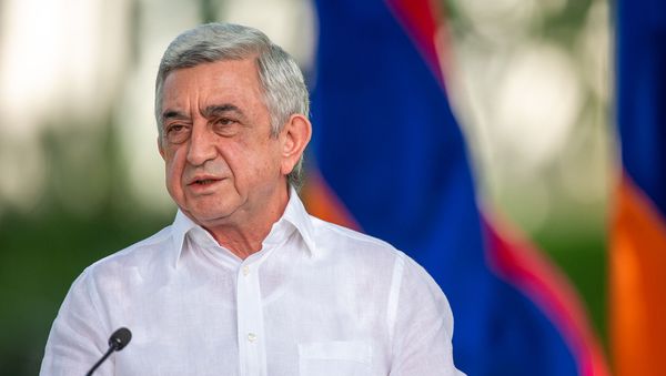 Пресс-конференция третьего президента РА Сержа Саргсяна на тему апрельской войны 2016 года (19 августа 2020). Еревaн - Sputnik Армения