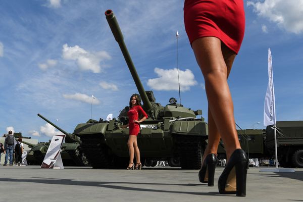 Танк Т-55А в статичной экспозиции выставки на Международном военно-техническом форуме (МВТФ) Армия-2020 в военно-патриотическом парке Патриот - Sputnik Армения