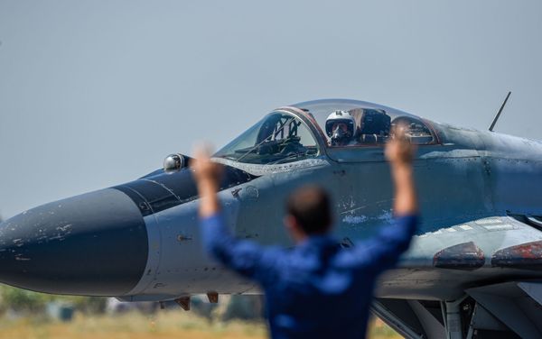 Авиашоу на российской военной базе аэродрома Эребуни (28 августа 2020). Еревaн Авиашоу на российской военной базе аэродрома Эребуни (28 августа 2020). Еревaн - Sputnik Армения