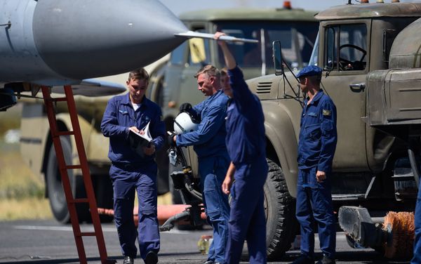 Авиашоу на российской военной базе аэродрома Эребуни (28 августа 2020). Еревaн Авиашоу на российской военной базе аэродрома Эребуни (28 августа 2020). Еревaн - Sputnik Армения