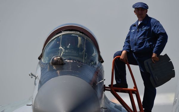 Авиашоу на российской военной базе аэродрома Эребуни (28 августа 2020). Еревaн Авиашоу на российской военной базе аэродрома Эребуни (28 августа 2020). Еревaн - Sputnik Армения