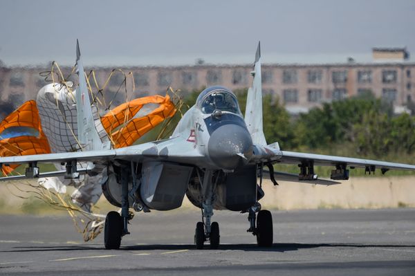 Авиашоу на российской военной базе аэродрома Эребуни (28 августа 2020). Еревaн Авиашоу на российской военной базе аэродрома Эребуни (28 августа 2020). Еревaн - Sputnik Армения