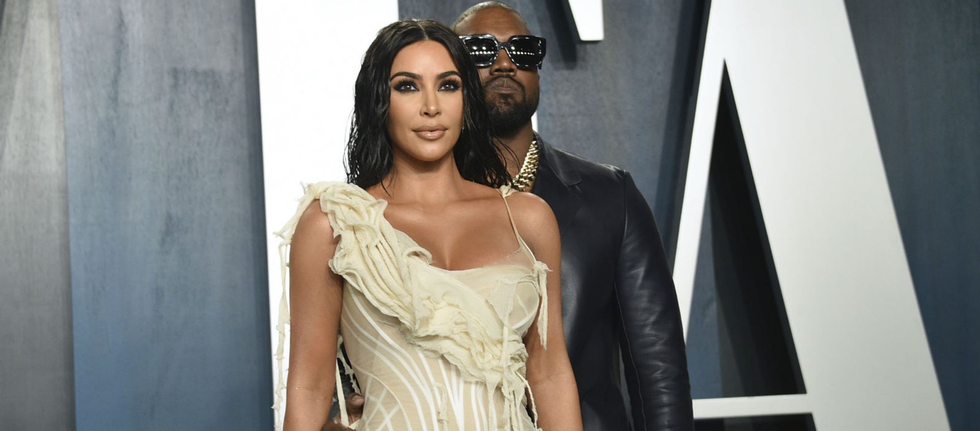 Ким Кардашьян и Канье Уэст на Vanity Fair Oscar Party (9 февраля 2020). Беверли-Хиллз, Калифорния - Sputnik Армения, 1920, 02.09.2021