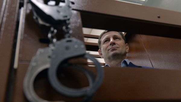 Бывший губернатор Хабаровского края Сергей Фургал на заседании в Басманном суде (3 сентября 2020). Москвa - Sputnik Армения