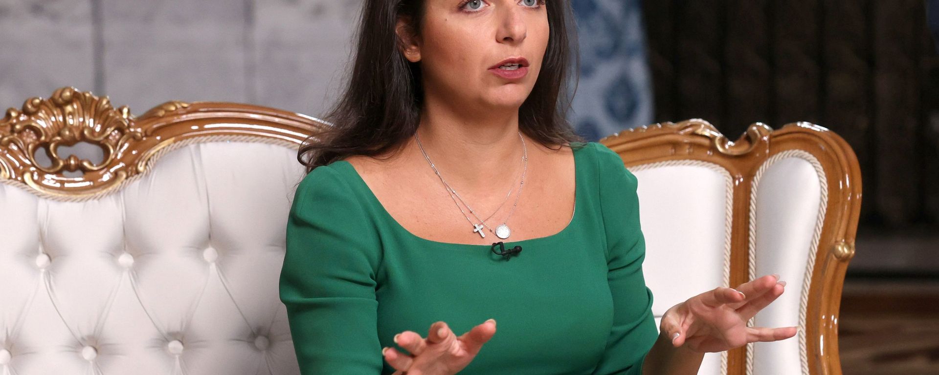 Главный редактор телеканала RT и МИА Россия сегодня Маргарита Симоньян во время интервью президента Белоруссии Александра Лукашенко Главный редактор телеканала RT и МИА Россия сегодня Маргарита Симоньян во время интервью президента Белоруссии Александра Лукашенко - Sputnik Армения, 1920, 17.02.2021