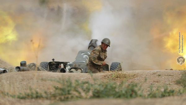 Армянские военнослужащие на передовой Армянские военнослужащие на передовой - Sputnik Армения