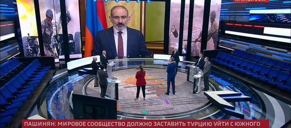 Кадр из телепрограммы 60 минут от 29.09.2020 Кадр из телепрограммы 60 минут от 29.09.2020 - Sputnik Արմենիա