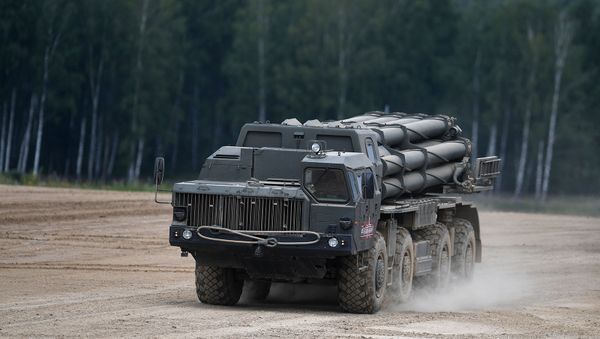 Реактивная система залпового огня Смерч на Международном военно-техническом форуме Армия-2019 (26 июня 2019). Алабино Реактивная система залпового огня Смерч на Международном военно-техническом форуме Армия-2019 (26 июня 2019). Алабино - Sputnik Արմենիա