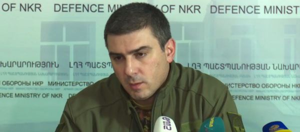 Пресс-конференция гос. министра Карабаха Григория Мартиросяна (2 октября 2020). Степанакерт Пресс-конференция гос. министра Карабаха Григория Мартиросяна (2 октября 2020). Степанакерт - Sputnik Армения