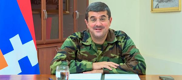 Видеообращение президента Карабаха Араика Арутюняна (4 октября 2020). Карабах - Sputnik Արմենիա