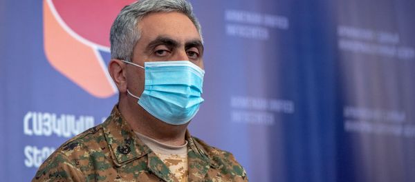 Брифинг представителя минобороны РА Арцруна Ованнисяна (6 октября 2020). Ереван - Sputnik Армения