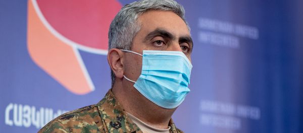 Брифинг представителя минобороны РА Арцруна Ованнисяна (6 октября 2020). Ереван - Sputnik Արմենիա