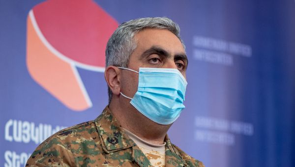Брифинг представителя минобороны РА Арцруна Ованнисяна (6 октября 2020). Ереван - Sputnik Армения