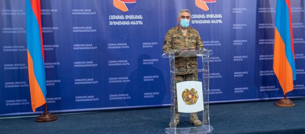 Брифинг представителя минобороны РА Арцруна Ованнисяна (6 октября 2020). Ереван - Sputnik Армения