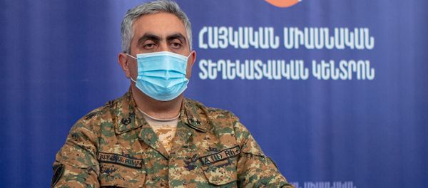 Брифинг представителя минобороны РА Арцруна Ованнисяна (6 октября 2020). Ереван - Sputnik Армения