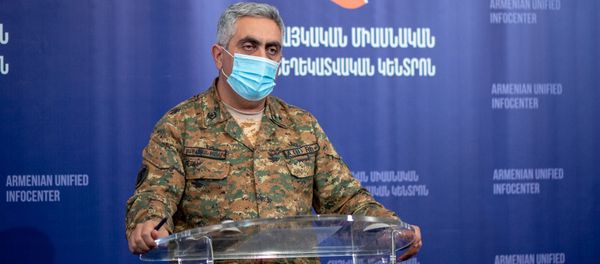 Брифинг представителя минобороны РА Арцруна Ованнисяна (6 октября 2020). Ереван Брифинг представителя минобороны РА Арцруна Ованнисяна (6 октября 2020). Ереван - Sputnik Армения