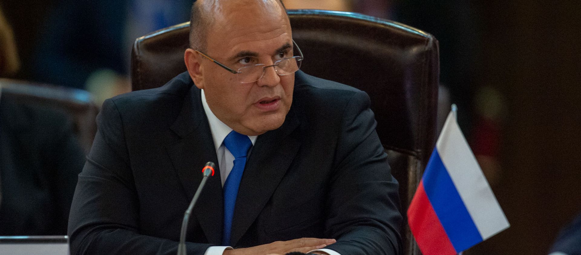 Председатель правительства России Михаил Мишустин на заседании Евразийского межправительственного совета (9 октября 2020). Еревaн Председатель правительства России Михаил Мишустин на заседании Евразийского межправительственного совета (9 октября 2020). Еревaн - Sputnik Армения, 1920, 28.01.2021