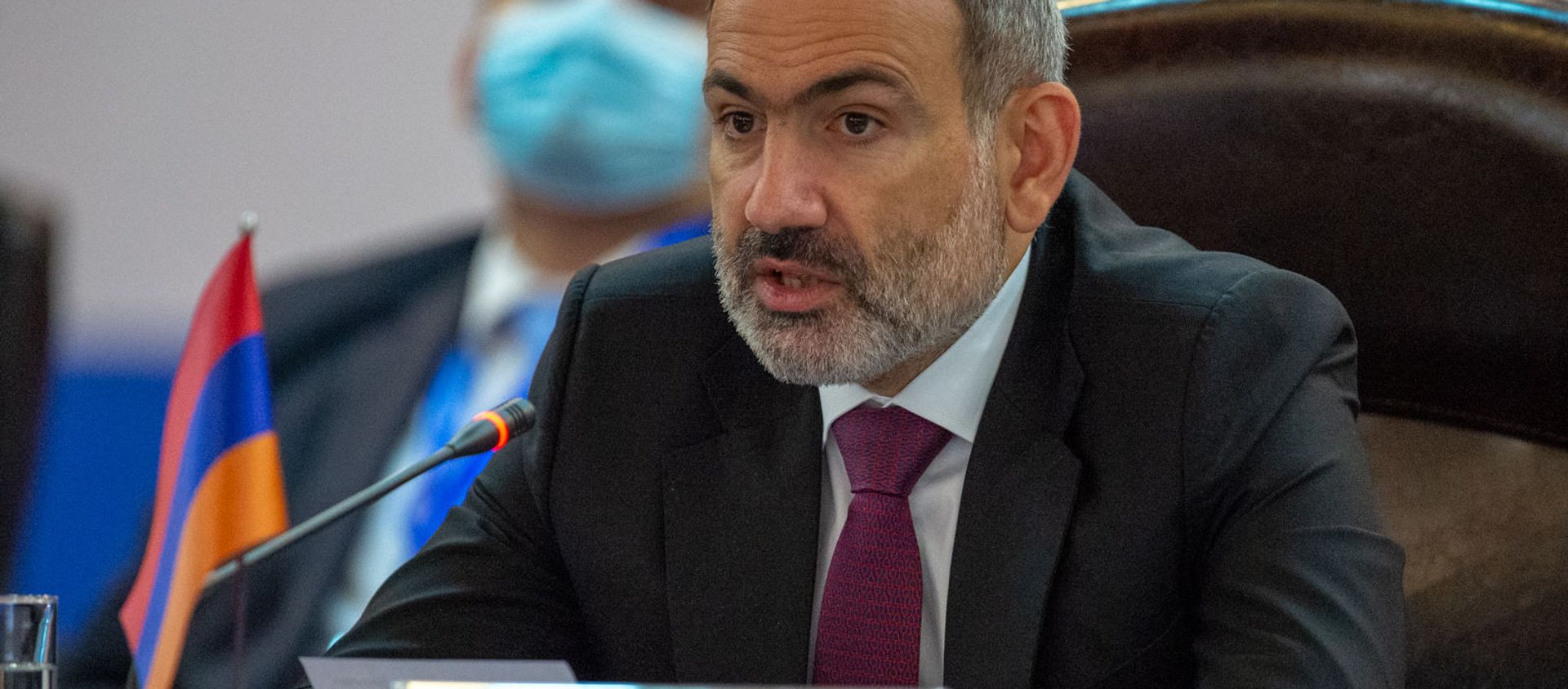 Премьер-министр Армении Никол Пашинян на заседании Евразийского межправительственного совета (9 октября 2020). Еревaн - Sputnik Արմենիա, 1920, 18.10.2020