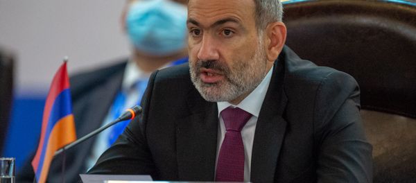 Премьер-министр Армении Никол Пашинян на заседании Евразийского межправительственного совета (9 октября 2020). Еревaн Премьер-министр Армении Никол Пашинян на заседании Евразийского межправительственного совета (9 октября 2020). Еревaн - Sputnik Армения