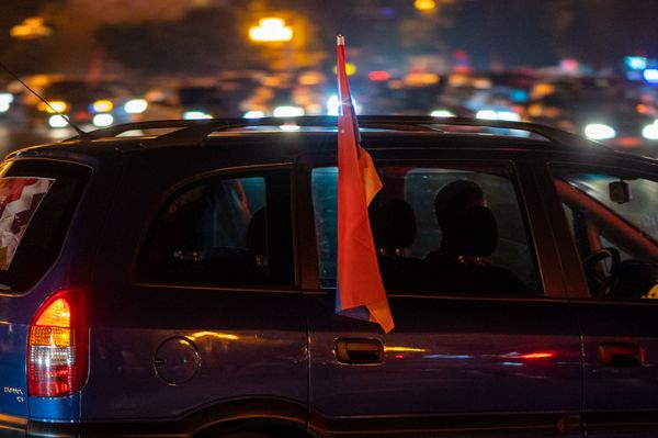 Автопробег в поддержку принятия независимости Арцаха в столице (11 октября 2020). Еревaн - Sputnik Армения