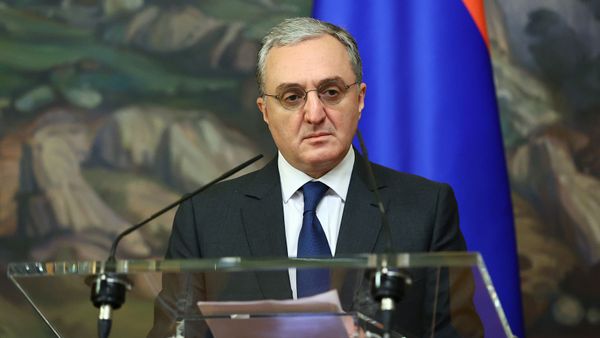 Министр иностранных дел Армении Зограб Мнацаканян на пресс-конференции по итогам встречи с министром иностранных дел России (12 октября 2020). Москвa - Sputnik Армения