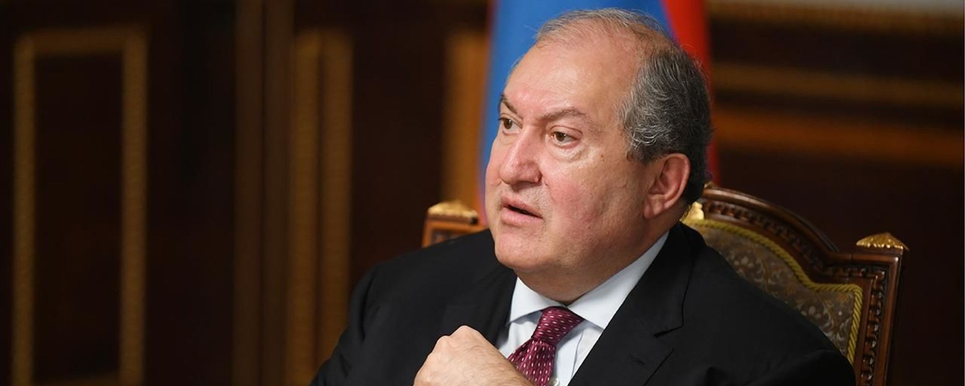 Президент Армен Саркисян во время интервью каналу RT (13 октября 2020). Еревaн Президент Армен Саркисян во время интервью каналу RT (13 октября 2020). Еревaн - Sputnik Արմենիա, 1920, 11.03.2021