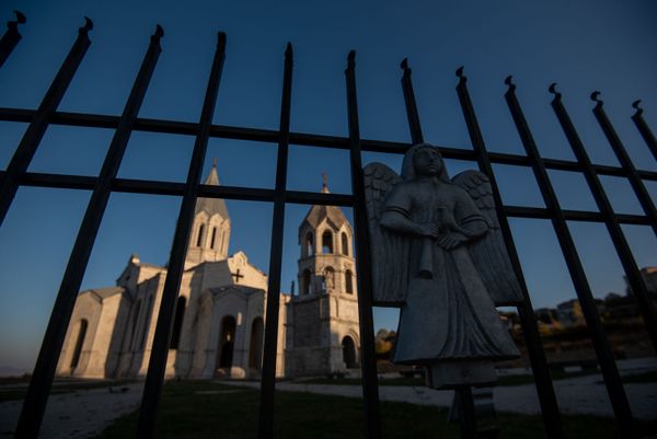 Собор Сурб Аменапркич Казанчецоц (Святого Христа Всеспасителя) в Шуши, Карабах Собор Сурб Аменапркич Казанчецоц (Святого Христа Всеспасителя) в Шуши, Карабах - Sputnik Армения