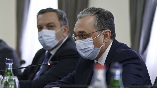 Министр иностранных дел Армении Зограб Мнацаканян (16 октября 2020). Еревaн Министр иностранных дел Армении Зограб Мнацаканян (16 октября 2020). Еревaн - Sputnik Армения