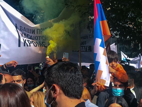 Хватит молчать! Крупная акция протеста прошла в Ереване у здания ООН  - Sputnik Армения