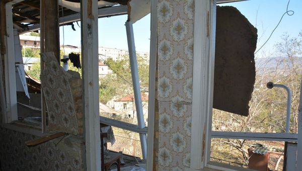 Степанакерт после ночного обстрела (24 октября 2020. Карабах - Sputnik Армения