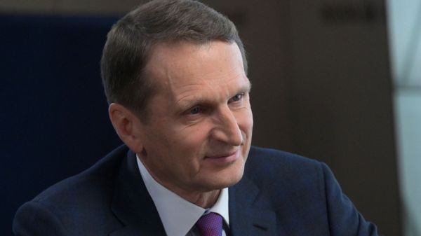 Директор Службы внешней разведки РФ Сергей Нарышкин во время интервью генеральному директору МИА Россия сегодня Дмитрию Киселеву - Sputnik Армения