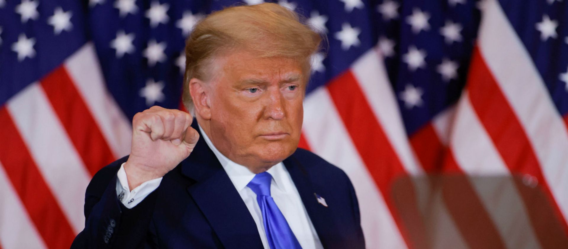 Президент США Дональд Трамп рассказывает о первых результатах президентских выборов (4 ноября 2020). Вашингтон Президент США Дональд Трамп рассказывает о первых результатах президентских выборов (4 ноября 2020). Вашингтон - Sputnik Армения, 1920, 08.11.2020