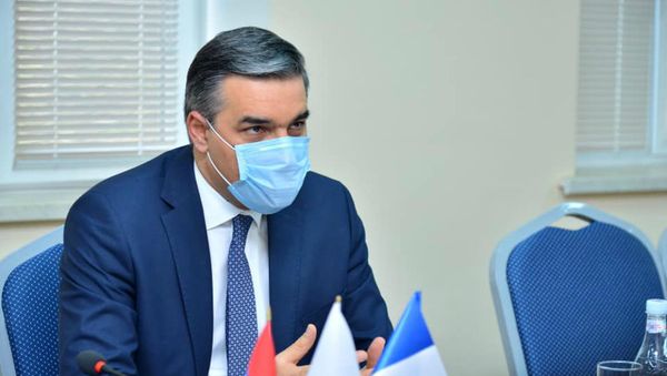 Встреча омбудсмена Армении Армана Татояна с чрезвычайным и Полномочным Послом Франции в Армении Джонатаном Лакоттом (4 ноября 2020). Еревaн - Sputnik Армения