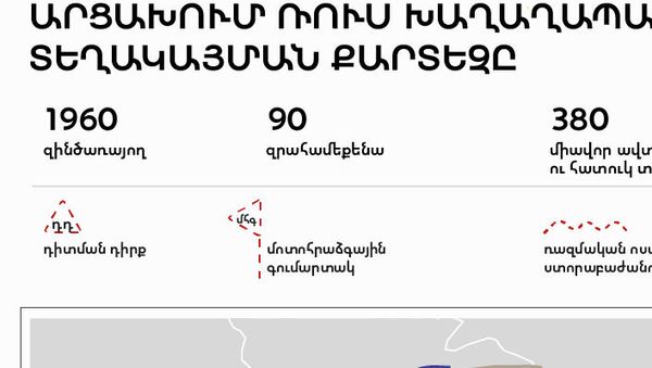 Արցախում ռուս խաղաղապահների տեղակայման քարտեզը - Sputnik Արմենիա