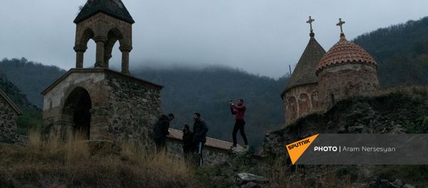 Монастырский комплекс Дадиванк перед вступлением в силу соглашения о передаче земель - Sputnik Армения