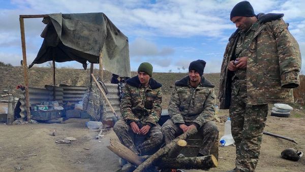 Аскеранское артиллерийское подразделение после прекращения военных действий - Sputnik Армения