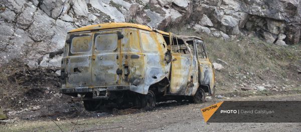 Дорога на подступе к Шуши после окончания военных действий (14 ноября 2020). Карабах - Sputnik Армения